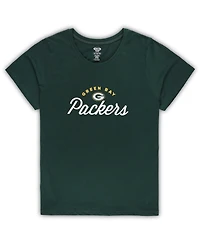 Women's Concepts Sport Green Bay Packers Plus Badge T-shirt and Flannel Pants Sleep Set