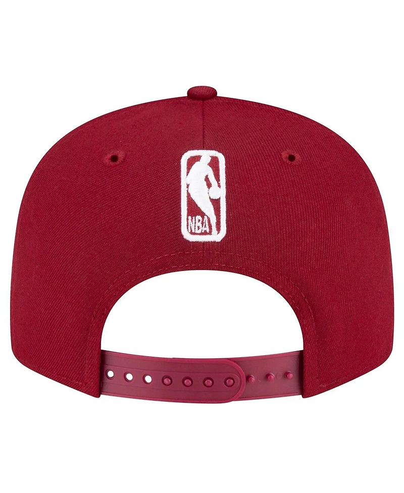 Men's New Era Wine Cleveland Cavaliers Official Team Color 9FIFTY Snapback Hat