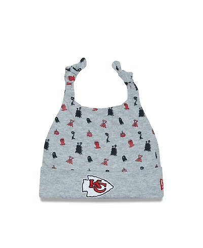 Baby Boys and Girls New Era Heather Gray Kansas City Chiefs Critter Cuffed Knit Hat