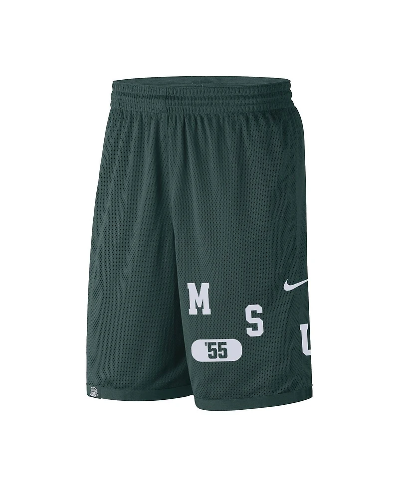 Men's Nike Green Michigan State Spartans Wordmark Performance Shorts
