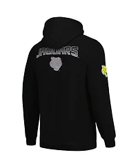Men's Fisll Black Southern University Jaguars Puff Print Sliced Pullover Hoodie