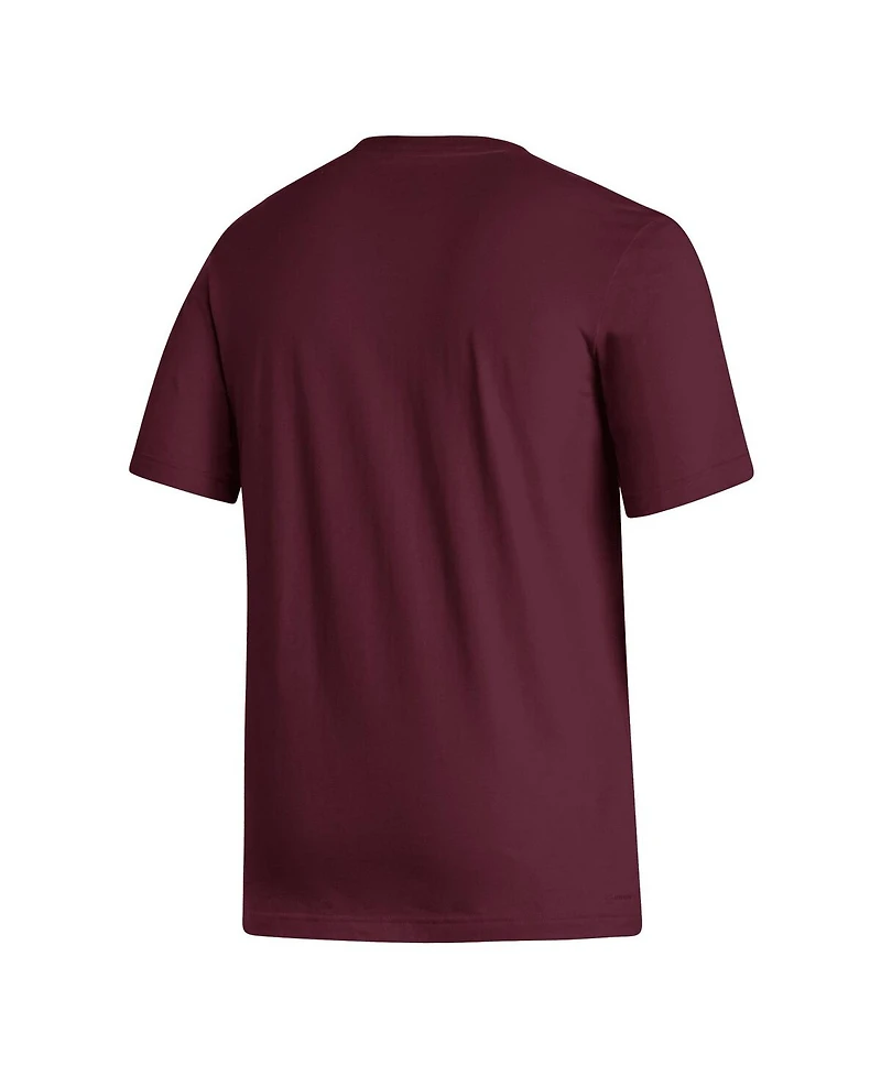 Men's adidas Maroon Mississippi State Bulldogs Locker Lines Softball Fresh T-shirt