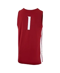 Men's Nike #1 Crimson Washington State Cougars Logo Replica Basketball Jersey
