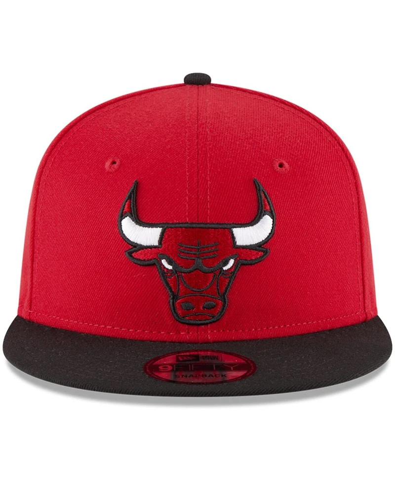Men's New Era Red, Black Chicago Bulls 2-Tone 9FIFTY Adjustable Snapback Hat