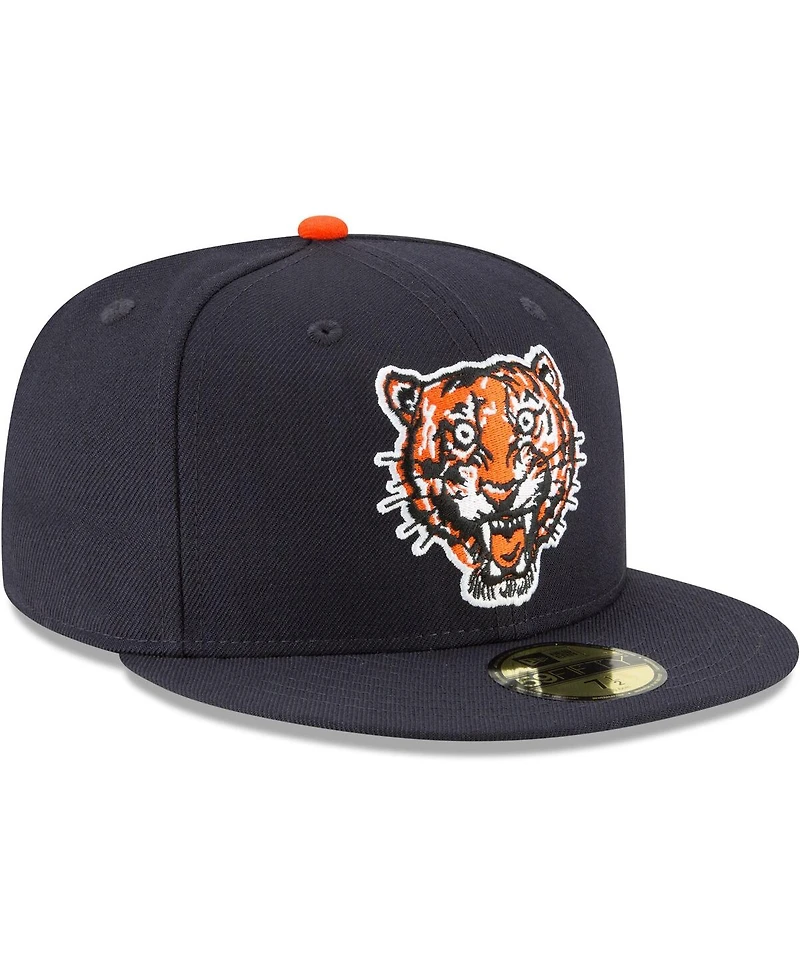 Men's New Era Navy Detroit Tigers Cooperstown Collection Wool 59FIFTY Fitted Hat
