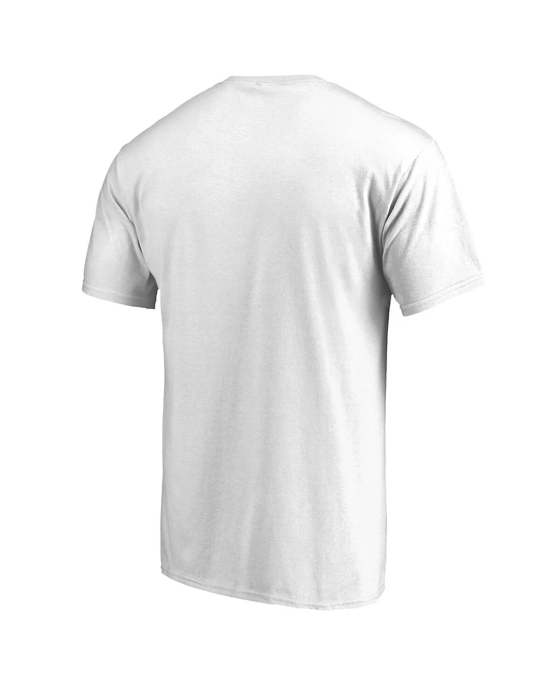 Men's Fanatics White Chicago Bulls Primary Mascot Logo T-shirt