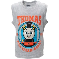 Thomas & Friends Toddler Boys Tank Engine 3 Piece Outfit Set: T-Shirt Top Shorts - Toddler|Child
