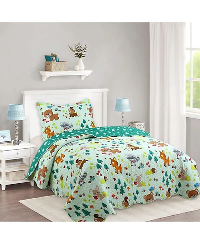 MarCielo Kids Girls Boys Quilt Set Bedspread Coverlet Set A81 - Twin