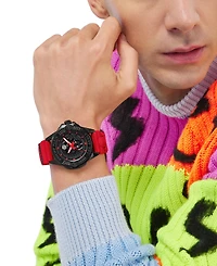 Philipp Plein Men's The Skull Red Silicone Strap Watch 44mm