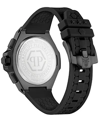 Philipp Plein Unisex Chronograph Black Silicone Strap Watch 42mm