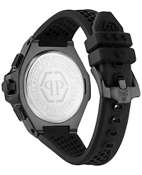 Philipp Plein Men's Chronograph Black Silicone Strap Watch 46mm
