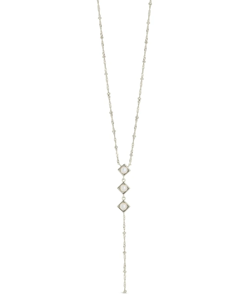 Sterling Forever Gold-Tone or Silver-Tone Freshwater Pearls Reine Lariat Necklace