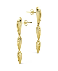 Sterling Forever Silver-Tone or Gold-Tone Beating Heart Drop Studs