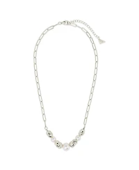 Sterling Forever Gold-Tone or Silver-Tone Beaded and Cultured Pearl Sylvie Statement Necklace