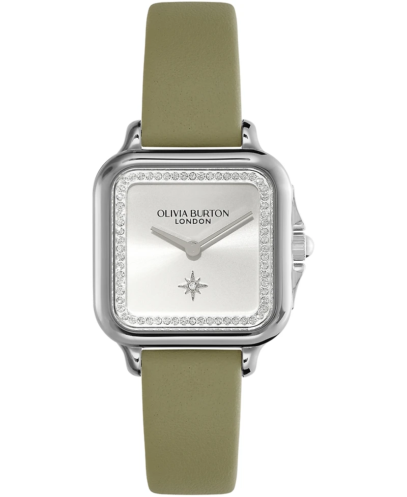 Olivia Burton Women's Grosvenor Green Leather Watch 28mm