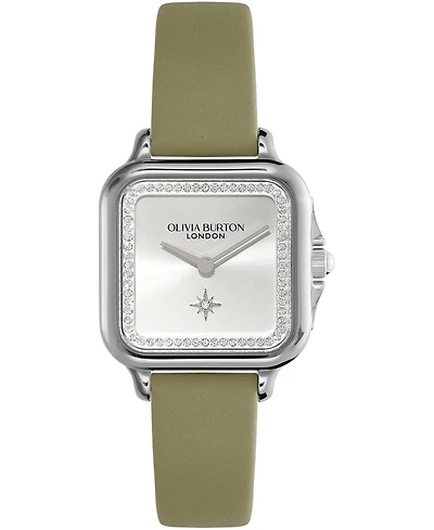 Olivia Burton Women's Grosvenor Green Leather Watch 28mm