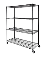 Seville Classics UltraDurable 4-Tier Nsf Steel Wire Shelving, 60" W x 24" D x 76" H