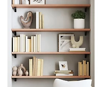 Wall Shelf Light Brown 31.5"x11.8"x0.8" Treated Solid Wood Oak