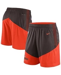 Men's Nike Brown, Orange Cleveland Browns Sideline Primary Lockup Performance Shorts