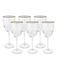 Vivience Shaped Bottom Rim Wine Glasses, Set of 6