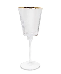 Vivience Square Shaped Rim Hammered Wine Glasses, Set of 6