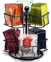 Sorbus Tea Bag 2 Tier Lazy Susan Organizer