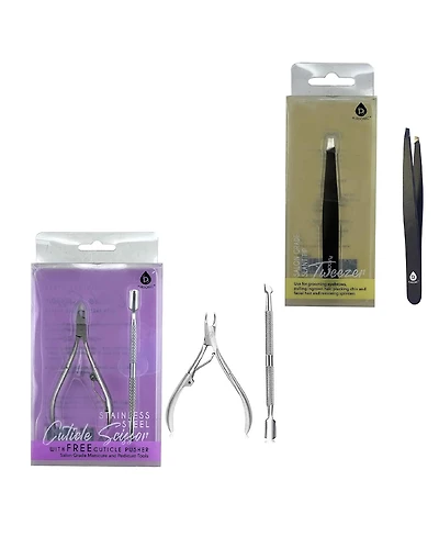 Precision Perfection Bundle: Slant Tip Tweezer + Salon-Grade Nail Care Kit
