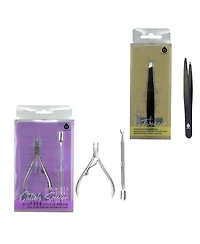 Precision Perfection Bundle: Slant Tip Tweezer + Salon-Grade Nail Care Kit