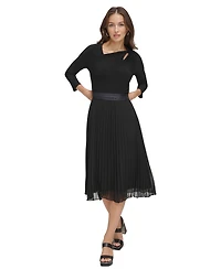 Dkny Pleated Midi Skirt