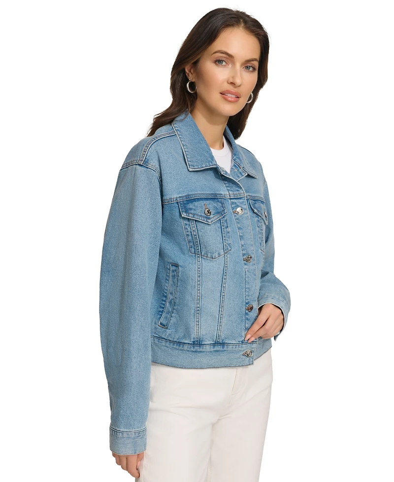 Dkny Women's Foundation Denim Trucker Jacket