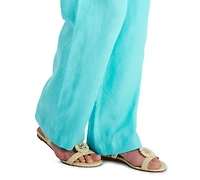 Charter Club Petite 100% Linen Drawstring Pants, Created for Macy's