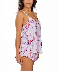 iCollection Women's 2Pc. Soft Floral Tank and Short Pajama Set