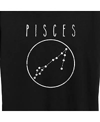 Hybrid Apparel Trendy Plus Astrology Pisces Graphic T-shirt