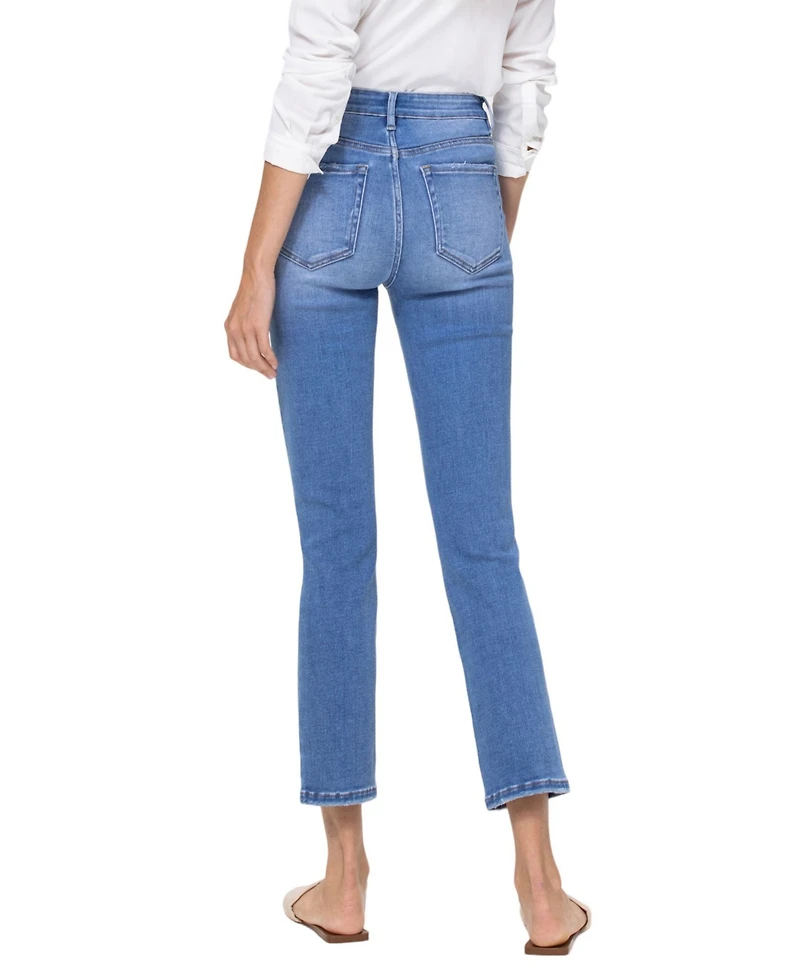 Vervet Women's High Rise Cropped Slim Straight Jeans