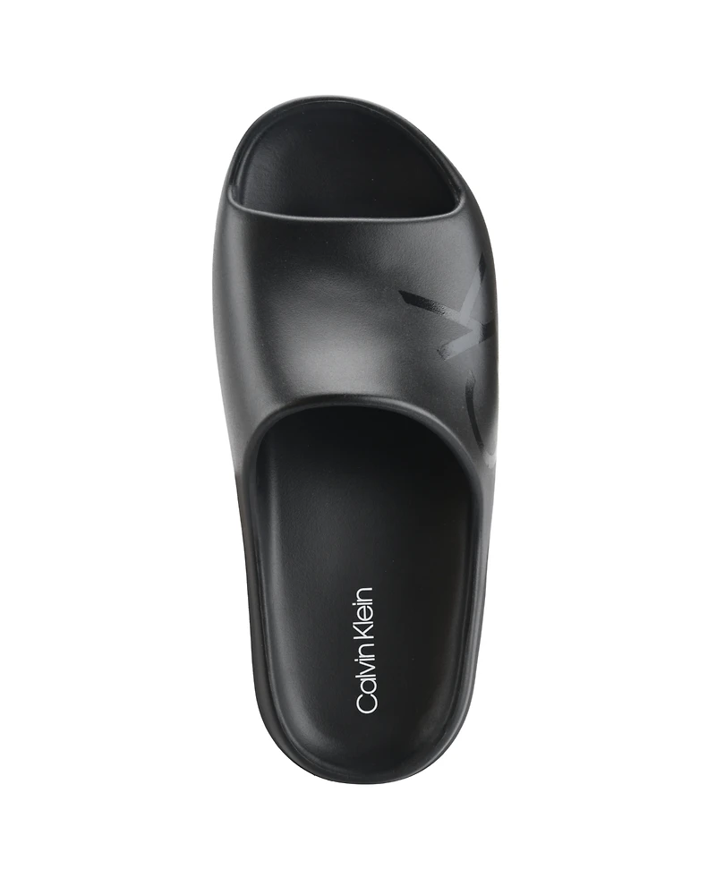 Calvin Klein Men's Ocean Puff Logo Pool Slides
