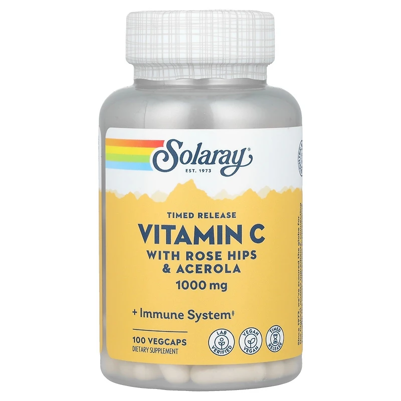 Solaray Timed Release Vitamin C with Rose Hips & Acerola mg