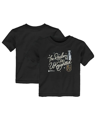 Baby Boys and Girls Fanatics Black Vegas Golden Knights 2023 Stanley Cup Champions Celebration T-shirt