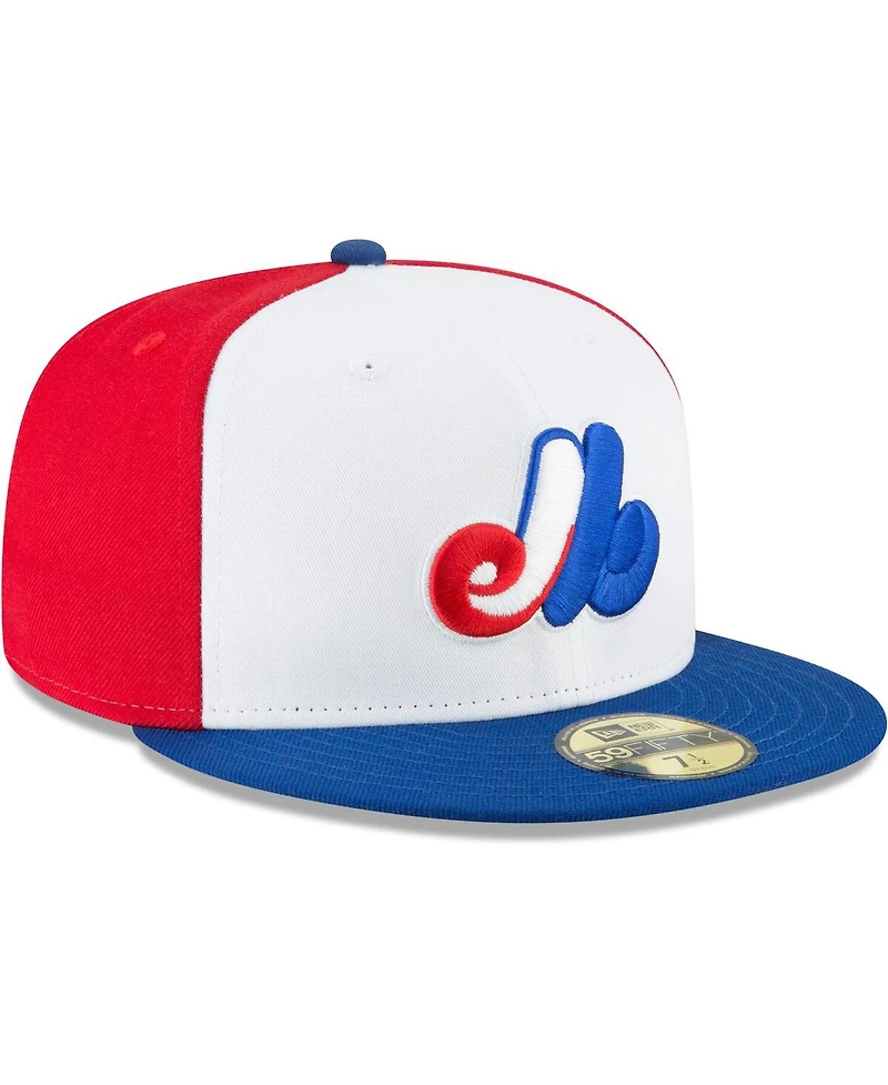 Men's New Era White Montreal Expos Cooperstown Collection Wool 59FIFTY Fitted Hat