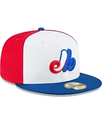 Men's New Era White Montreal Expos Cooperstown Collection Wool 59FIFTY Fitted Hat