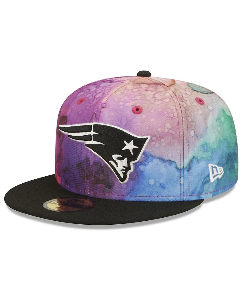 Men's New Era Pink, Black England Patriots 2022 Nfl Crucial Catch 59FIFTY Fitted Hat