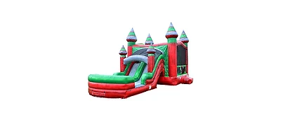 JumpOrange Midnight Commercial Grade Bounce House Water Slide Combo with Pool for Kids and Adults (with Blower), Basketball Hoop, Wet Dry Use, Outdoor