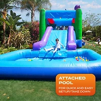 HeroKiddo Octopus Commercial Grade Bounce House Water Slide with Splash Pool for Kids and Adults (with Blower), Wet Dry Combo, Basketball Hoop, Outdoo
