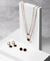 Dkny Pave & Stone Small Drop Earrings