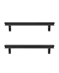 Danya B Decorative 24" Floating Wall Decor Display Ledge Shelves, Set of 2