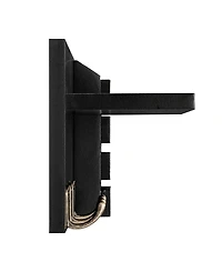 Danya B Utility Shelf with Pocket and Hanging Hooks