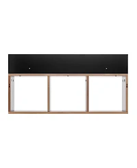 Danya B Modern 3 Cube Floating Wall Shelf with Display Ledge, Easy to Hang Wall Mounted Triple Cubby Shelf