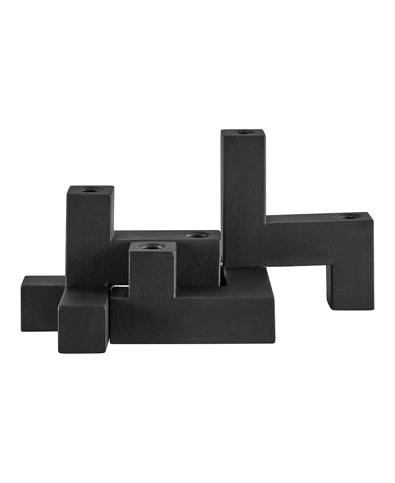 Danya B Contemporary Metal 2-Piece Stacking Candelabra Taper Candle Holder Set