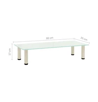 Tv Stand Frosted 31.5"x13.8"x6.7" Tempered Glass