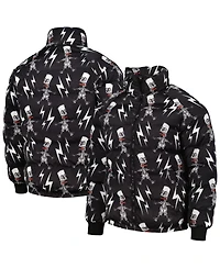 Men's Freeze Max Black The Simpsons Electric Bart Raglan Full-Zip Puffer Jacket