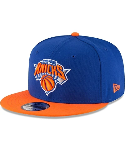 Men's New Era Blue, Orange New York Knicks Two-Tone 9FIFTY Adjustable Hat